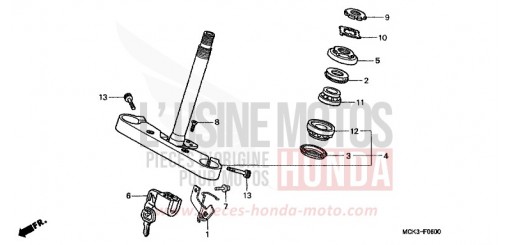 TIGE DE DIRECTION VT1100C22 de 2002